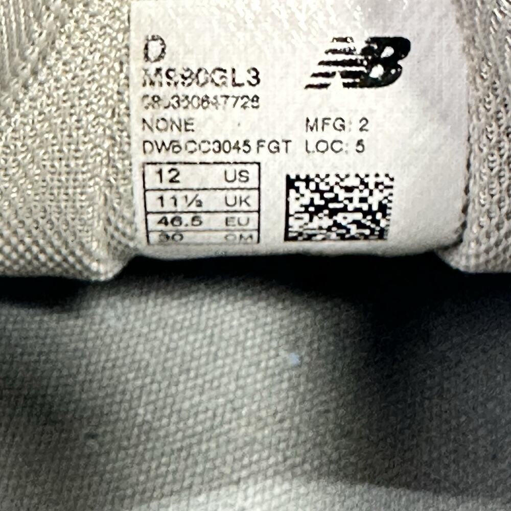 New Balance USA 990 v3 ‘Made In The USA’ Gray Sneaker W990GL3 Men’s | Size 12 US - Picture 8 of 8